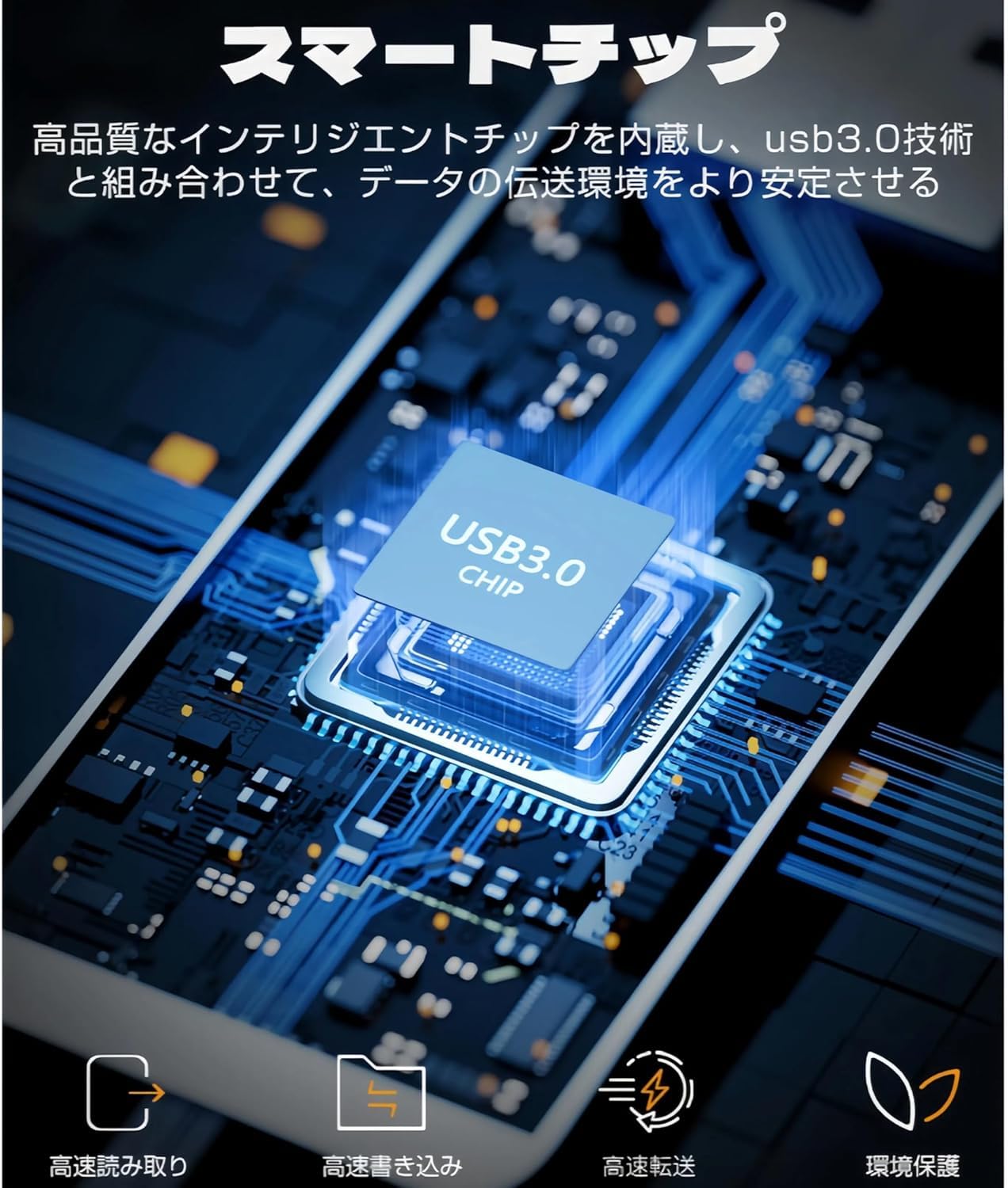 USBメモリ 1TB USBメモリ 大容量 高速Type-C 二合一 両用 メモリー フラッシュメモリ 外付けメモリ usb 1tb 360度回転 - 4