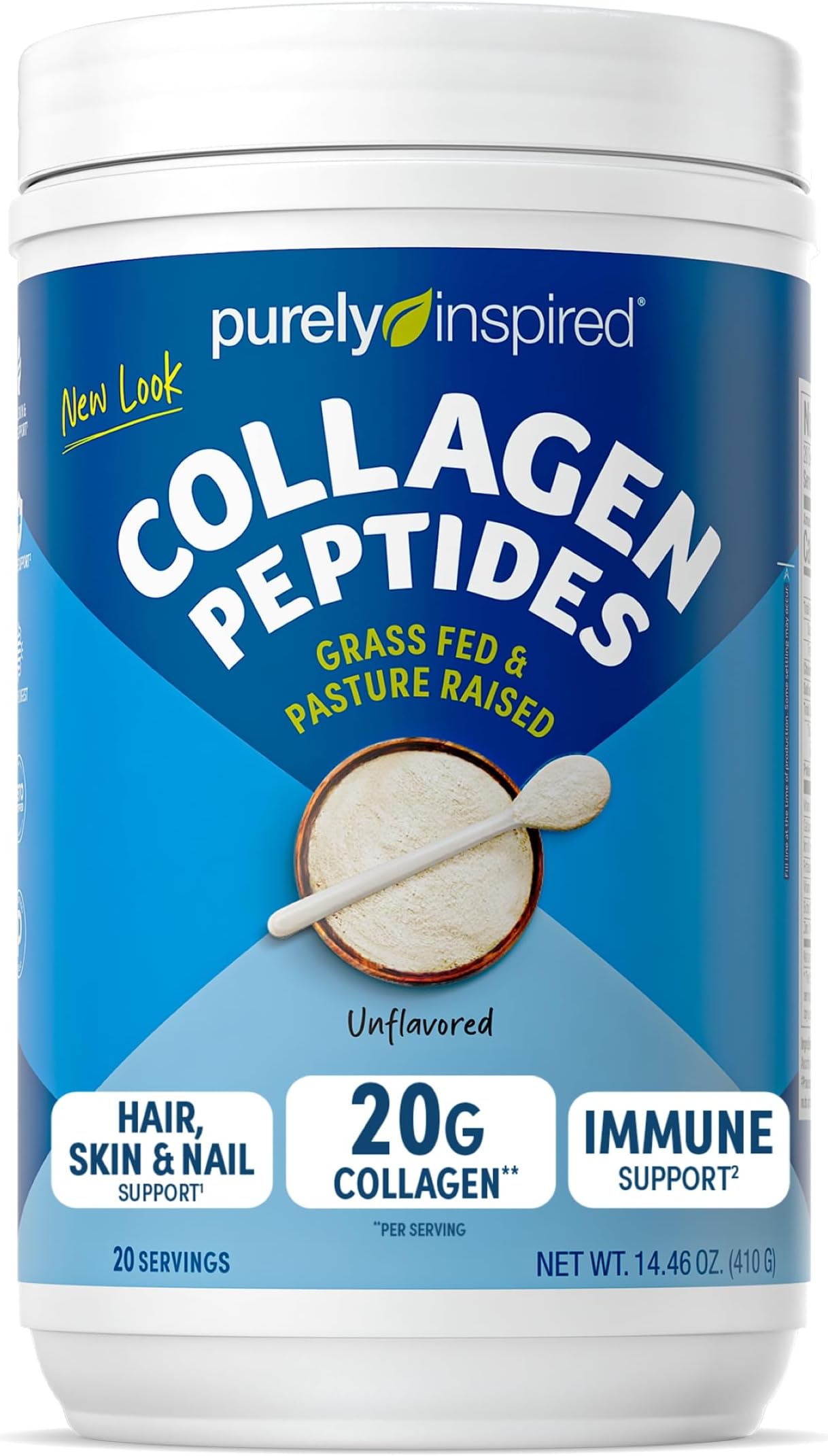Collagen Powder | Purely Inspired Collagen Peptides Powder | Collagen Supplements for Women & Men | Collagen Protein Powder with Biotin | Paleo + Keto Certified | Unflavored, 1 lb (Packaging May Vary)