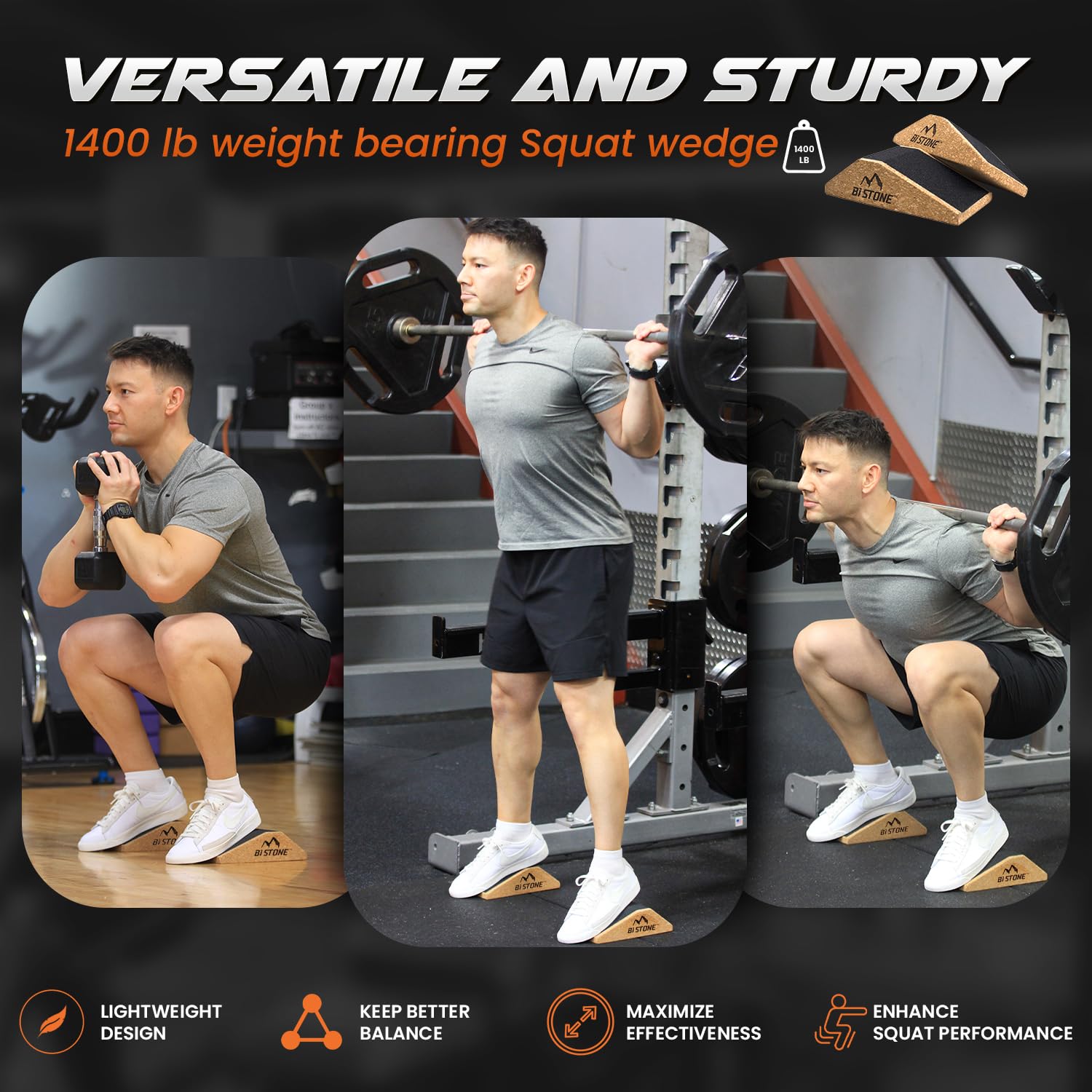 Foam Slant Board For Squats Squat Wedge Block 30cm | Slant Board For Heel Elevated Squats, Foam Platform For Leg Workouts Home Gym Equipment