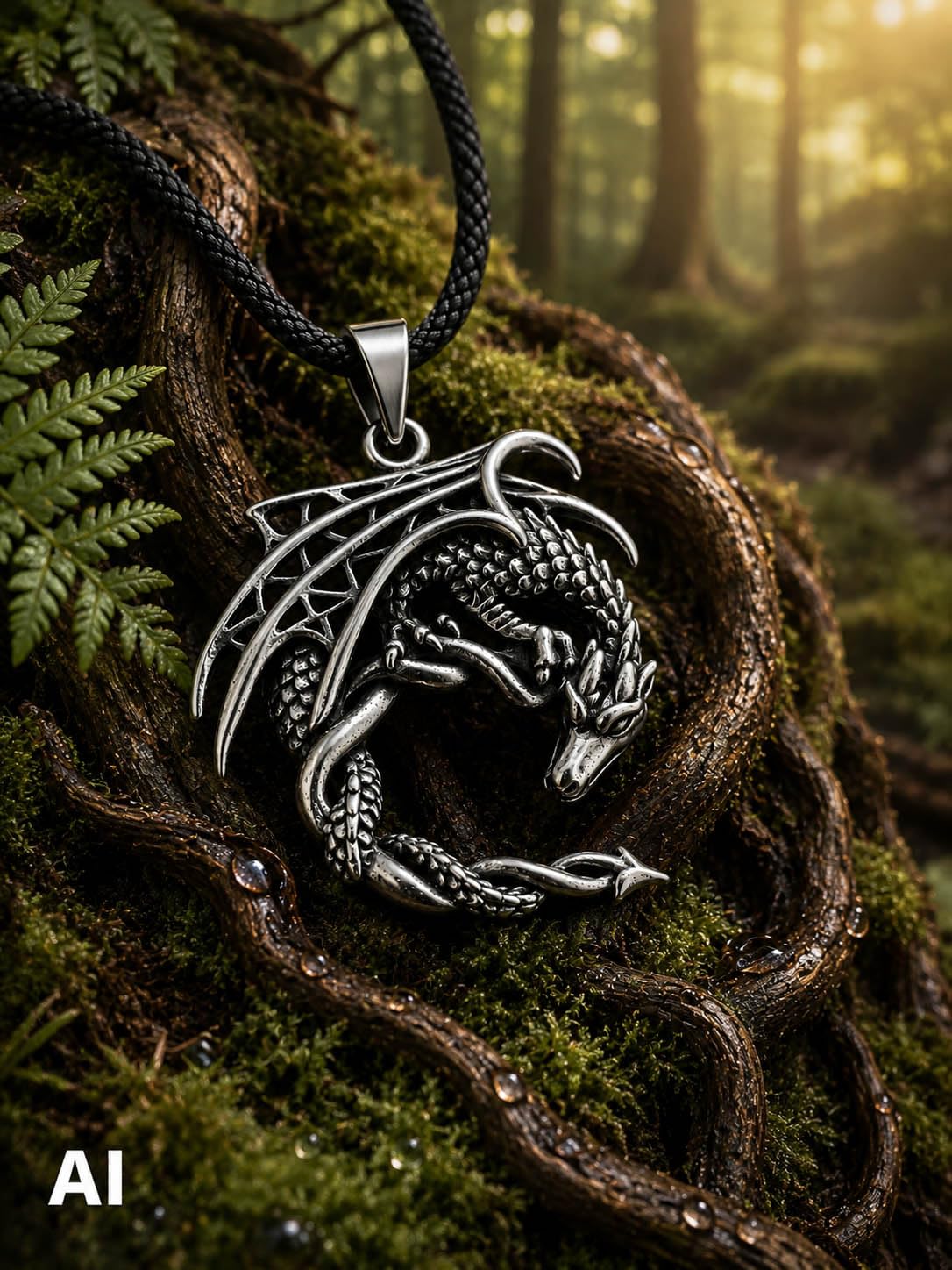 Kiss of Leather Drachen Anhänger aus 925 Sterling Silber Nr. 288