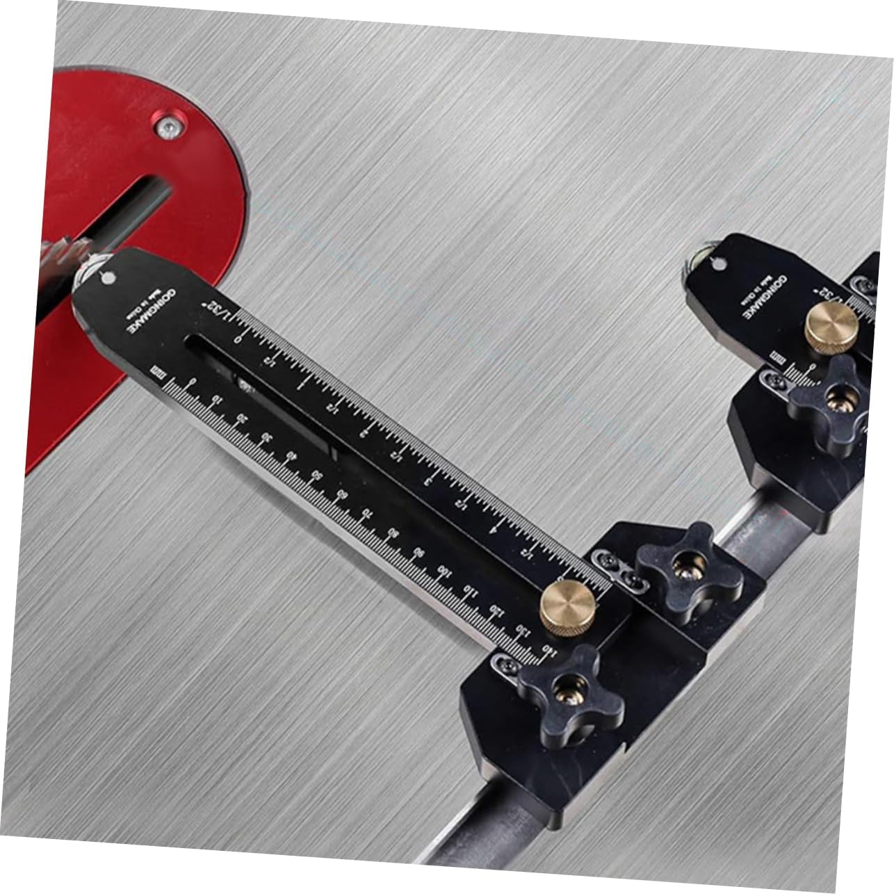 DOITOOL 1 set Table Saw Thin Rip Jig Guide for Precise Cutting of Narrow Strips Compatibility with Table Saws Quick Adjustments with Measurements Efficient Safe Woodworking Tool