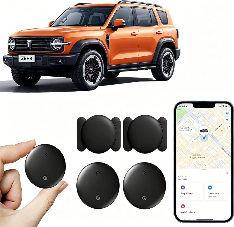 2 Pack GPS Tracker for Vehicles,Car Tracker Device Hidden for Vehicles | Tracker Device for Vehicles,Car GPS Tracker | Magnetic | Android and iOS compatible | No SIM Card | Waterproof