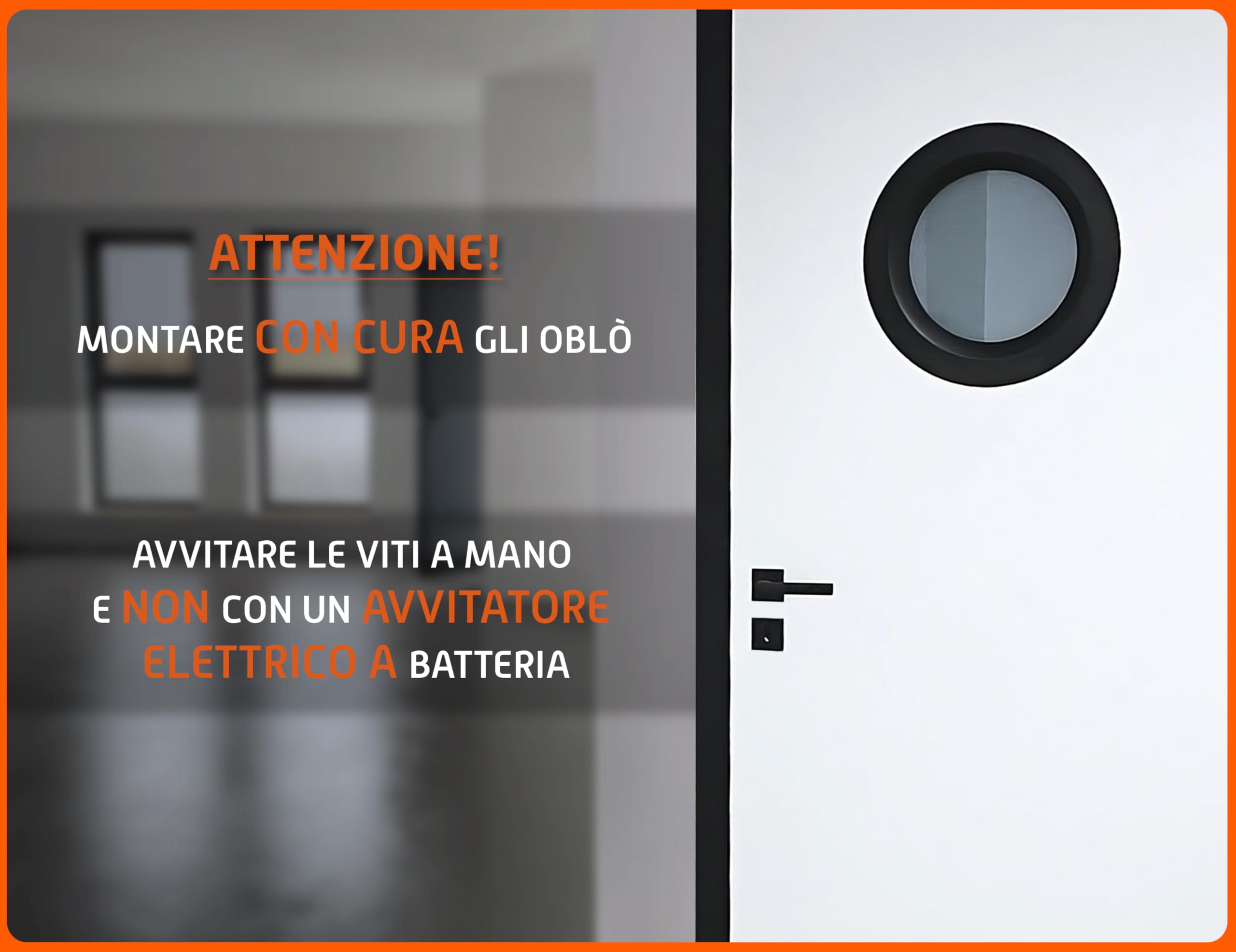 MLS Oblò B4000, Set di 3 Pezzi, Robusto Alluminio, Vetro di Sicurezza, Adatto ha Porte di 40 mm di Spessore, Viti di Fissaggio Visibili su Entrambi i Lati, Ø 250 mm, Vetro Trasparente, Nero