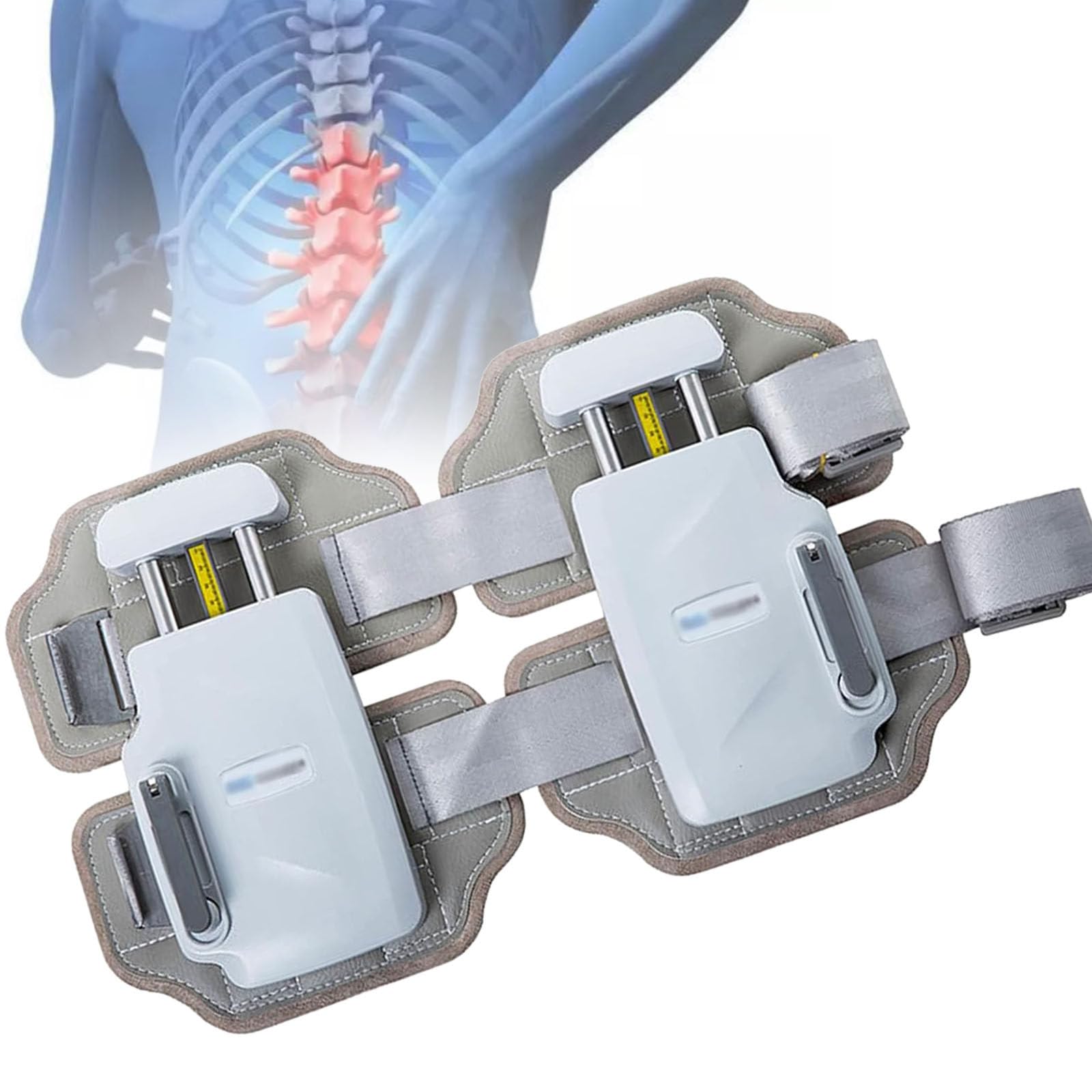 Cinturón de descompresión de tracción Lumbar, Faja de tracción de Disco Lumbar espinal, Dispositivo de tracción Lumbar Profesional, para aliviar el Dolor de Espalda y Columna Vertebral