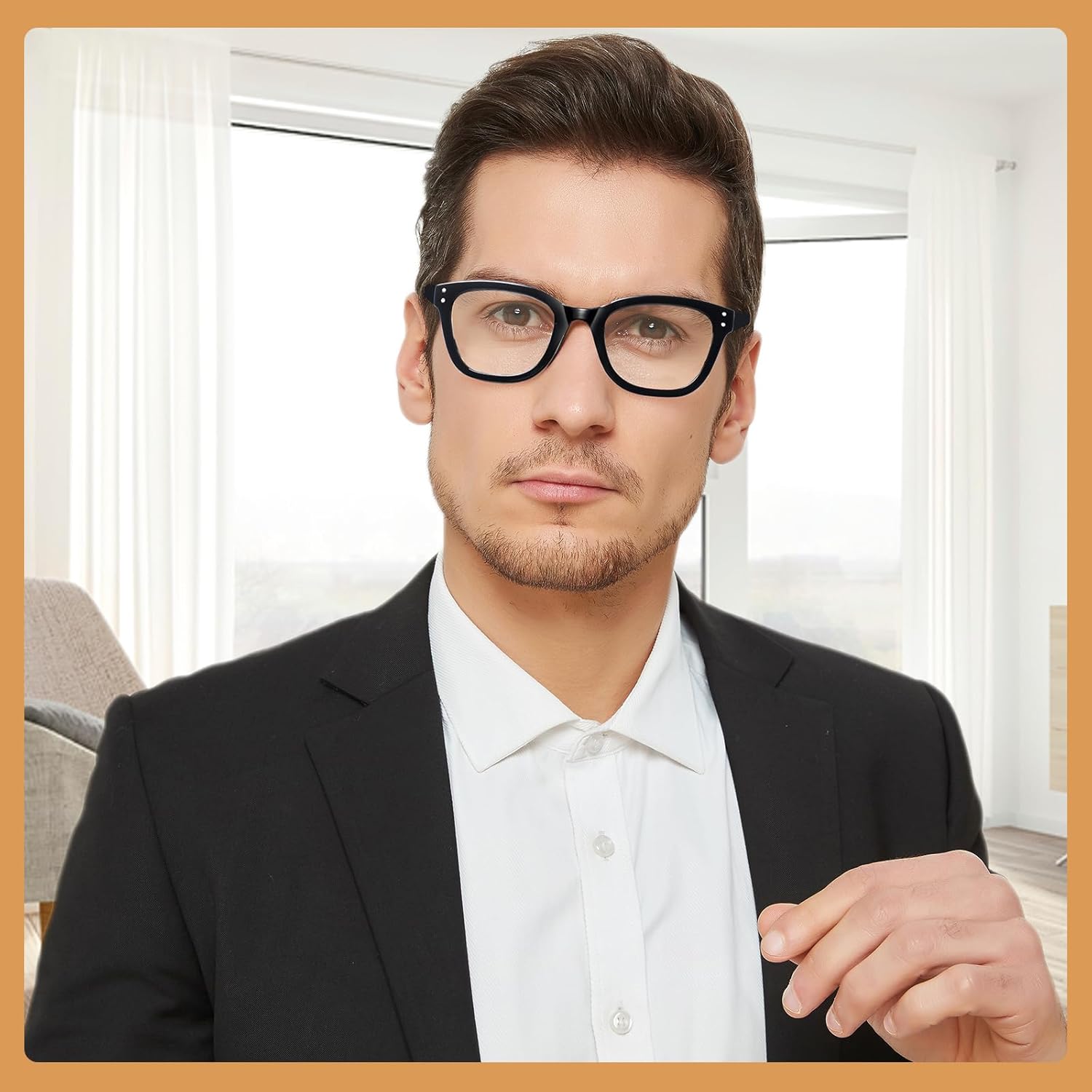 JOSCHOO Reading Glasses Blue Light Blocking Readers Spring Hinge Glasses for Reading for Men and Women - Image 5