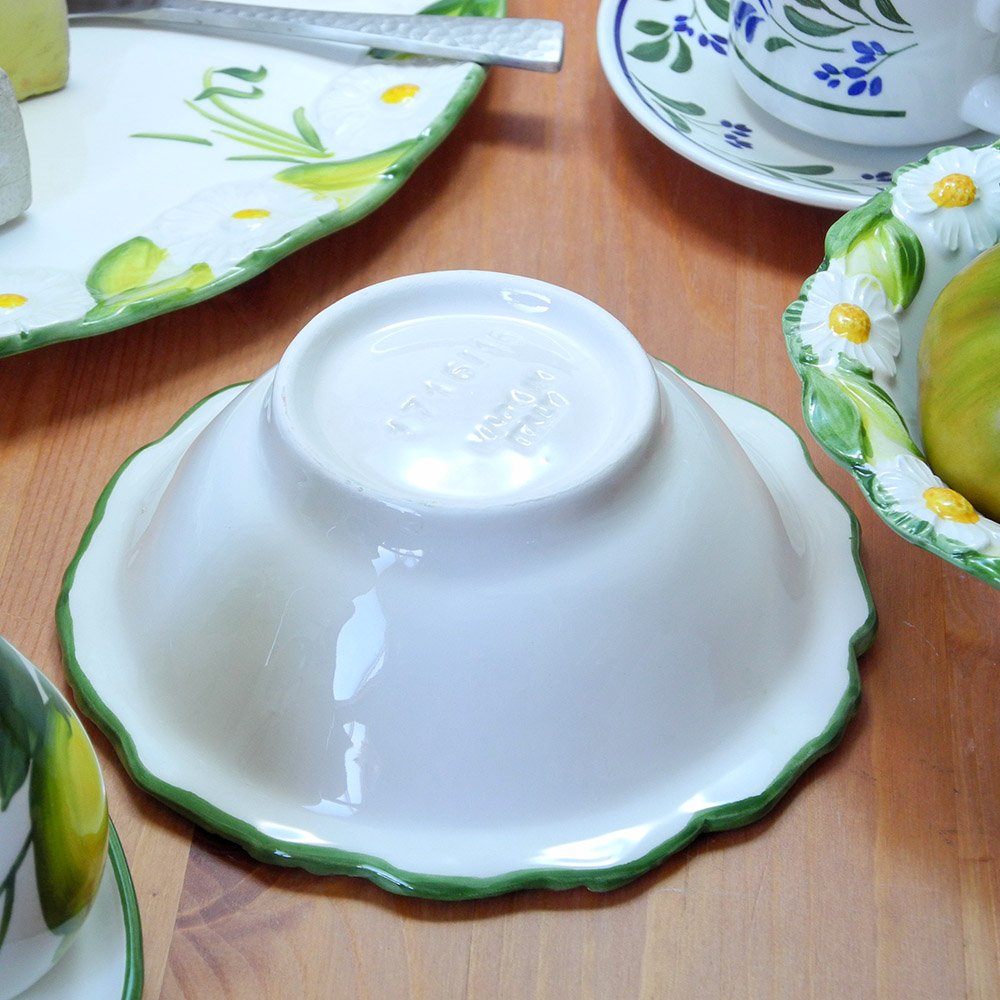 青い花柄の陶器ボウル 青い花模様 陶器 ボウル 5個セット