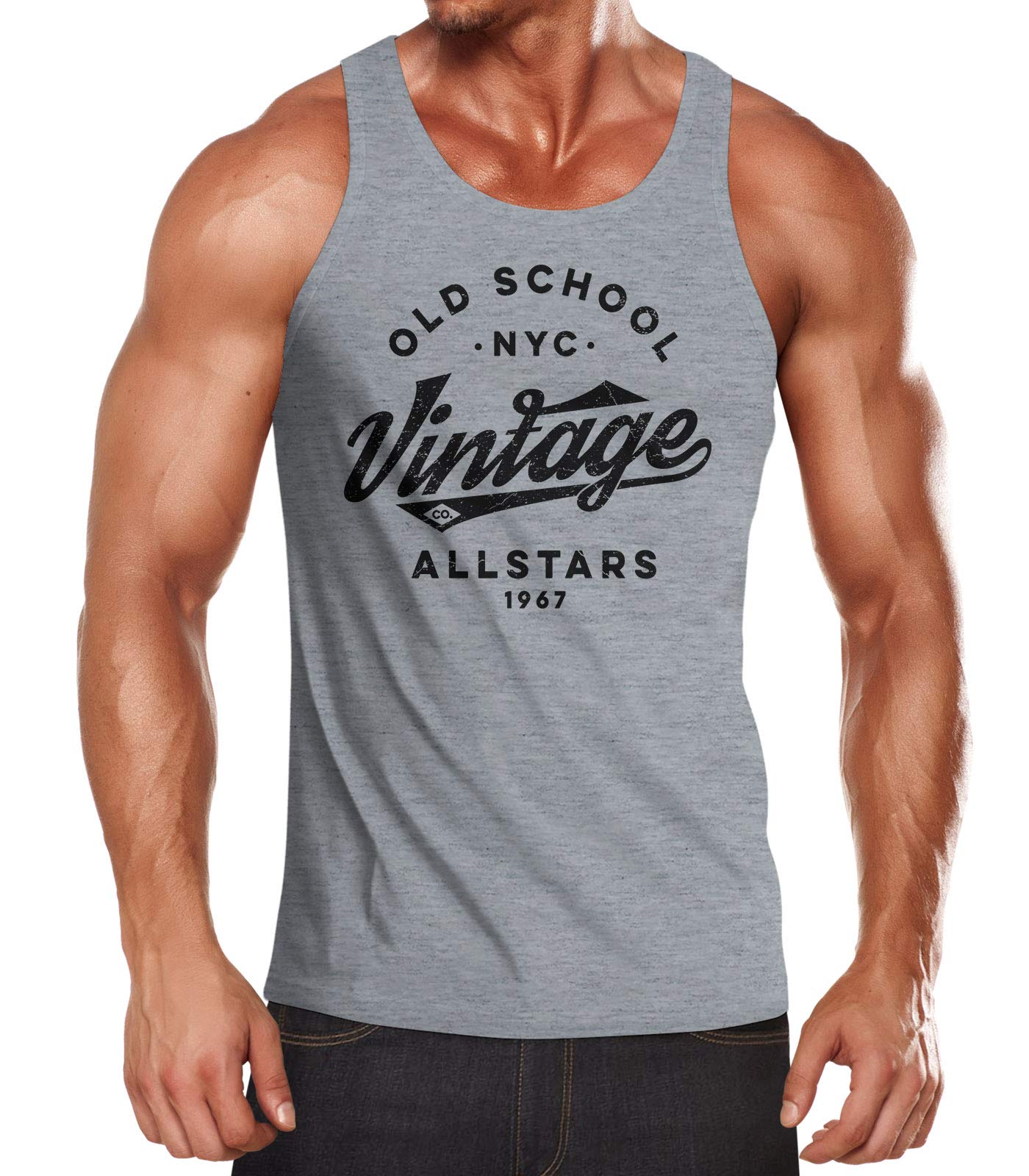  Herren Tank-Top Oldschool Vintage Allstars Design Muscle Shirt
| Neverless Schriftzug College Style Muskelshirt
|Vintag
