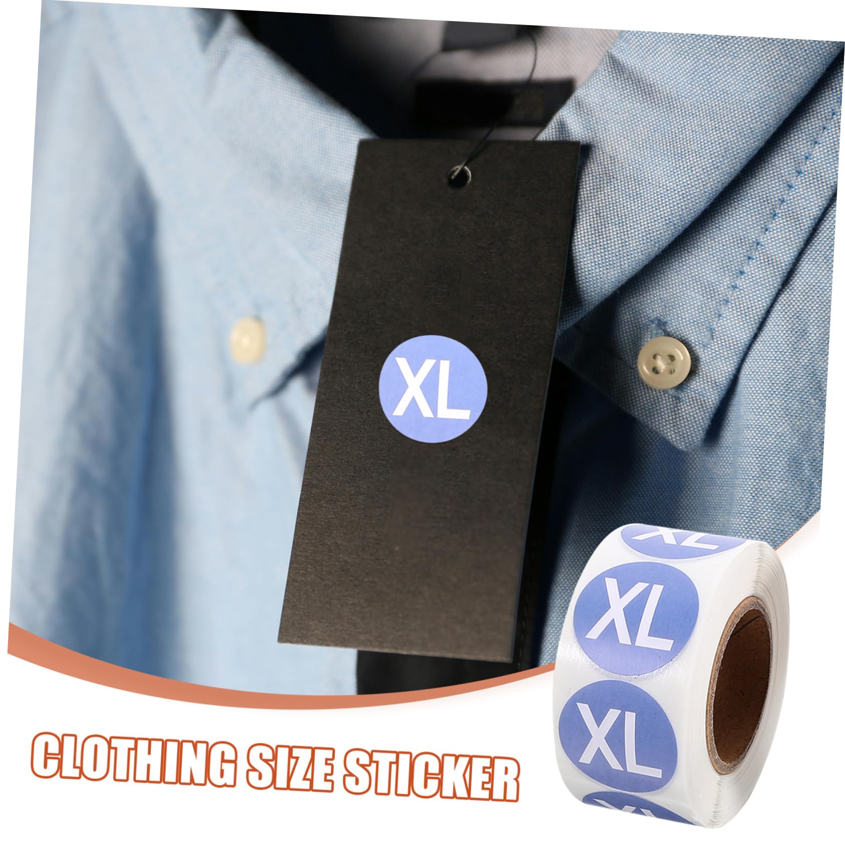 LALAFINA 21rotoli Etichette Adesive Per Abbigliamento Taglie - Stickers Autoadesivi Per Organizzare Vestiti Facili Da Applicare e Resistenti Per Uso Domestico e Al Dettaglio