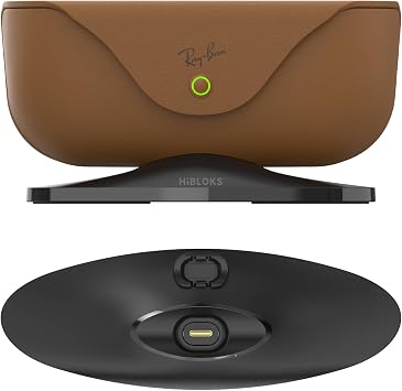 HiBloks Magnetic Charging Stand for Ray-Ban Meta Charging Case Gen 1 & 2, USB-C Detachable Charger Dock Smart Glasses Accessories Charger Case Holder with 3.9FT USB C Cable