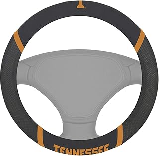 FANMATS 14930 Tennessee Volunteers Embroidered Steering Wheel Cover 15" x 15"