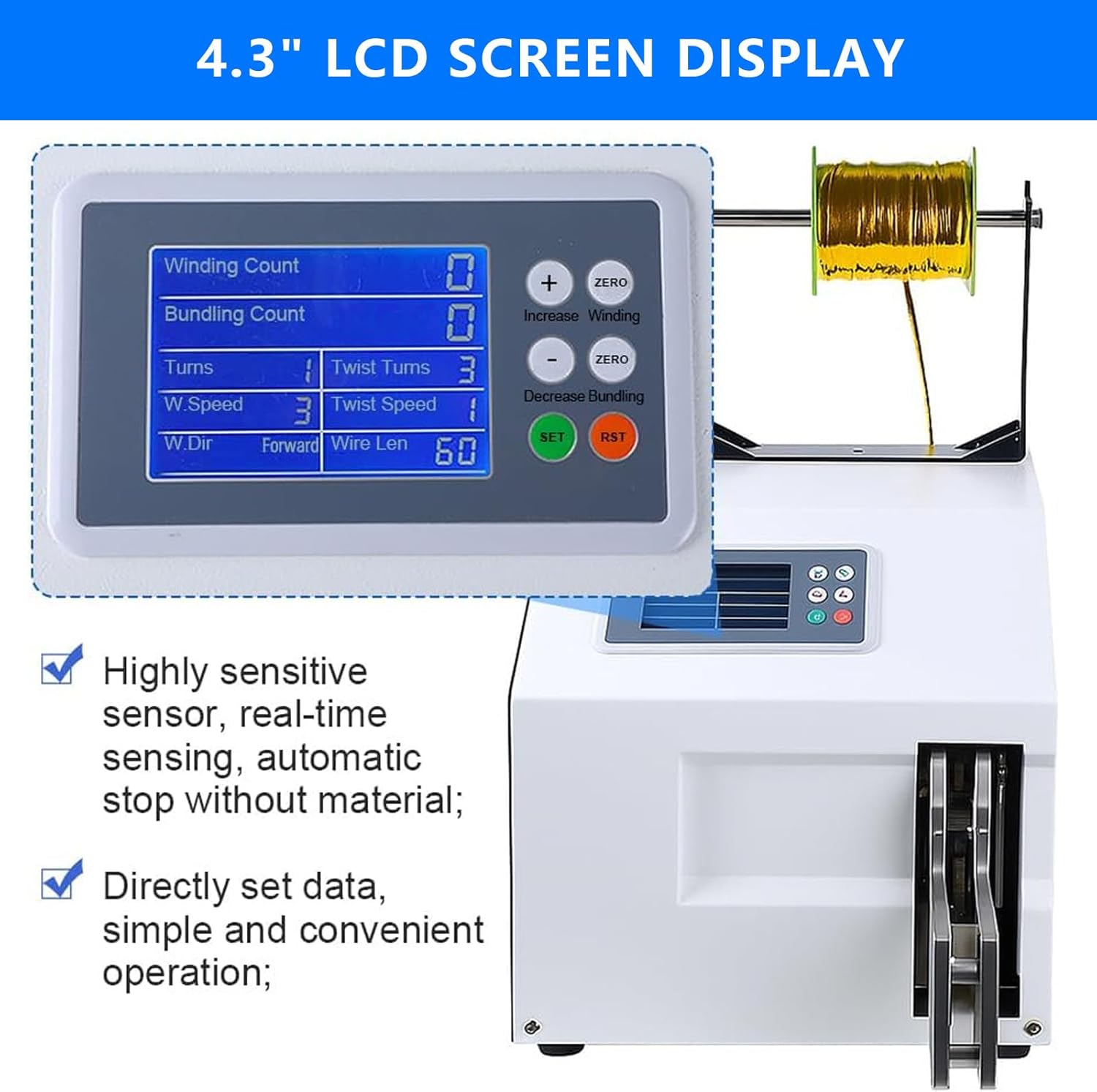 Supermarkets Bread Toys Bundling Machine,60-75 Times/Minute,for Package Grocery Food Candy Bread Presents 5to30mmTie(Winding)
