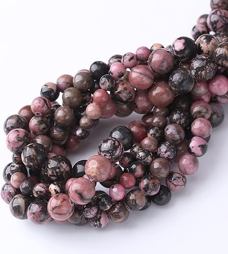Miniatura 145 de Cuentas redondas sueltas de obsidiana negra de 0.236 pulgadas, cuentas de gemas naturales, cuentas de piedra energética de cristal para hacer joyas