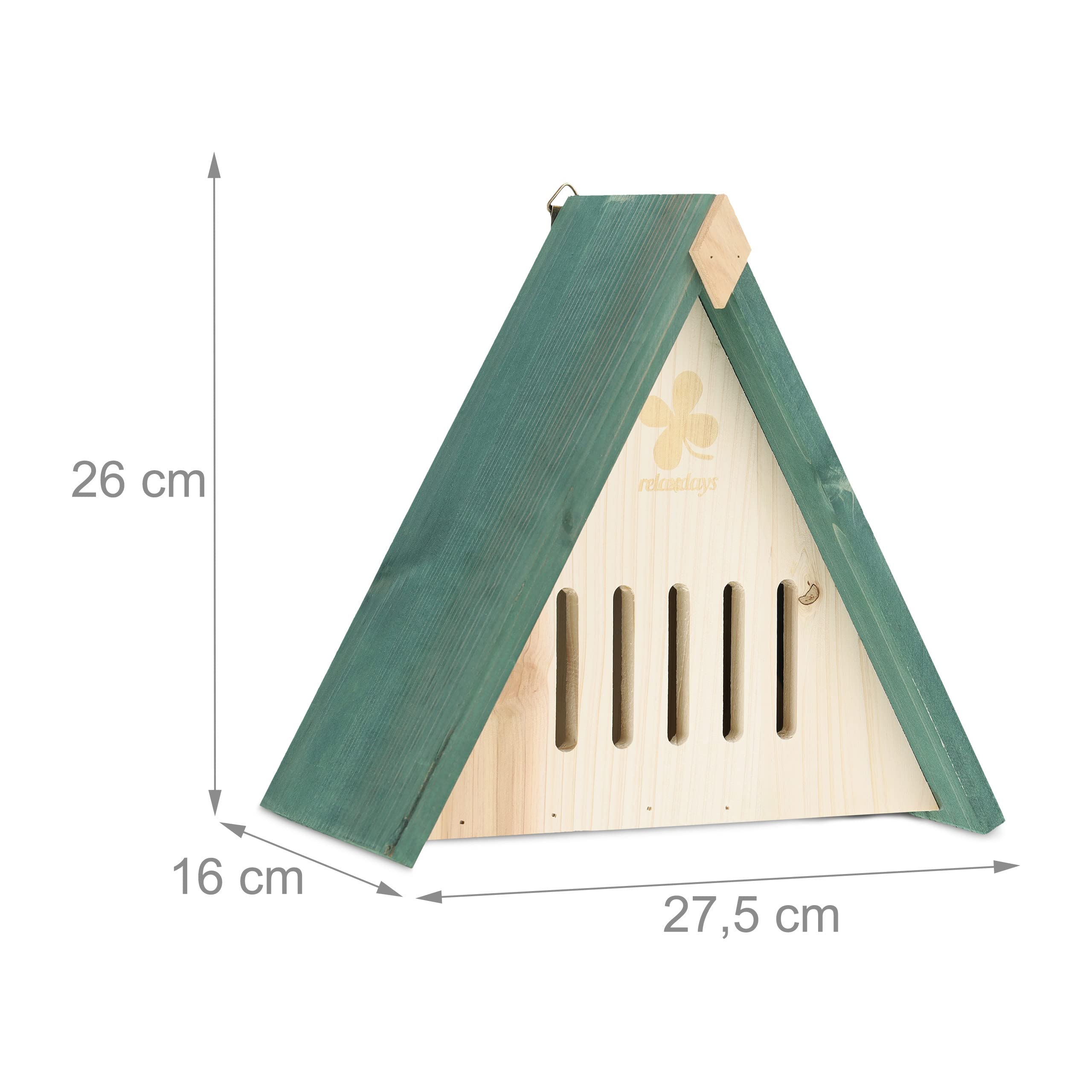 Esschert Design Schmetterlingshaus, Nistkasten Aus Holz Mit Blechdach, Ca. 19 Cm X 15 Cm X 33 Cm