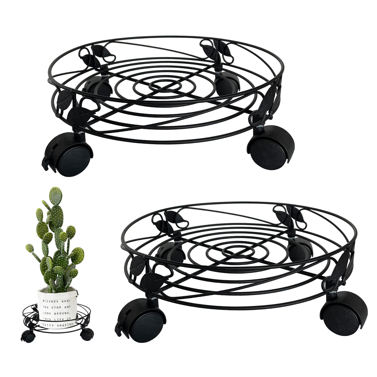 Buy posohansup Metal Caddies Dolly Indoor Outdoor Stand with Lockable