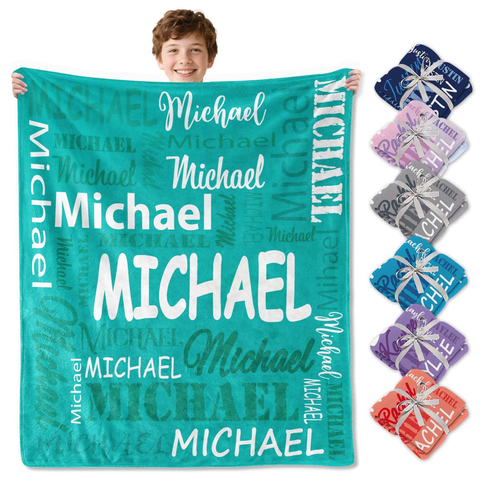 Corissy Ships Next Day, Personalized Blankets and Throws Custom Blanket with Name Customized Flannel Blanket for Kids Christmas Blanket Gifts for Teen