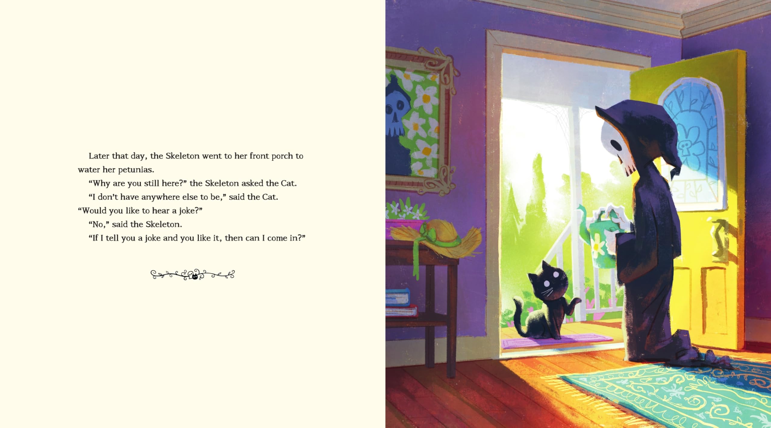 The Skeleton and the Cat: A Funny, Warm Picture Book about Unexpected Friendship and Small Joys, for Kids (Ages 4-8)