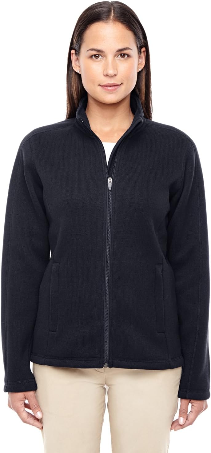 Devon & Jones Ladies' Bristol Full-Zip Sweater Fleece Jacket M BLACK