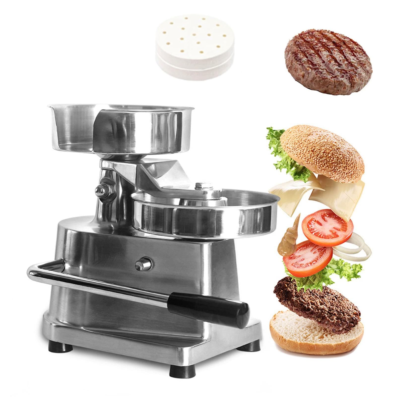 DFEDHF Commercial Hamburger Patty Press Maker, for Large Stuffed Burgers Grill Burger Press Tool, for Commercial Hamburgers, 13cm