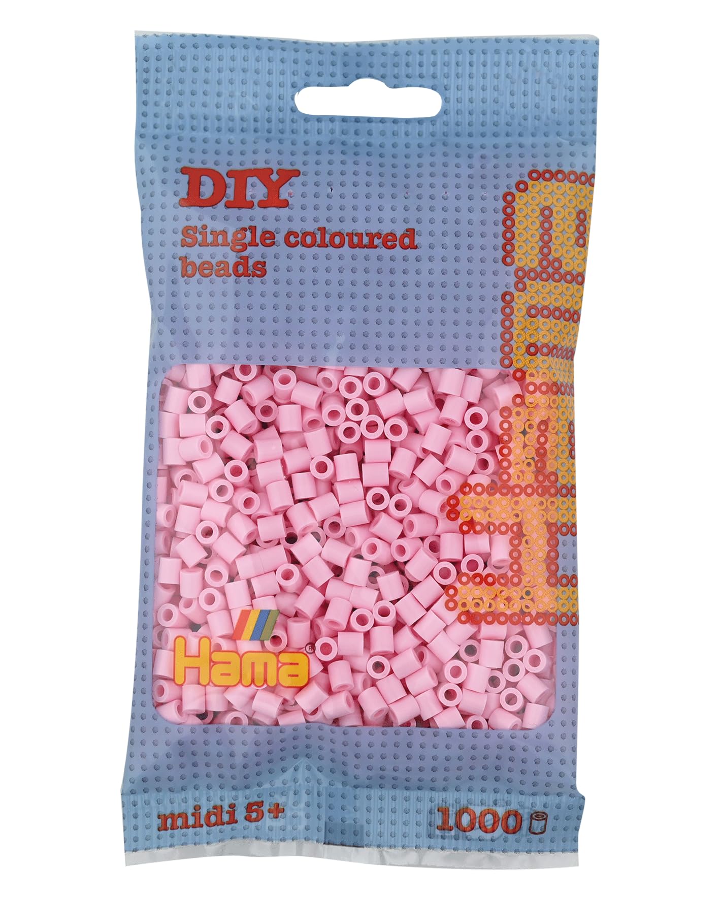 HAMA - sachet de perles à repasser | env. 1000 perles midi | loisirs créatifs et mosaïques pour enfants dès 5 ans | jeu créatif et décoration artisanale | Pastel Rose