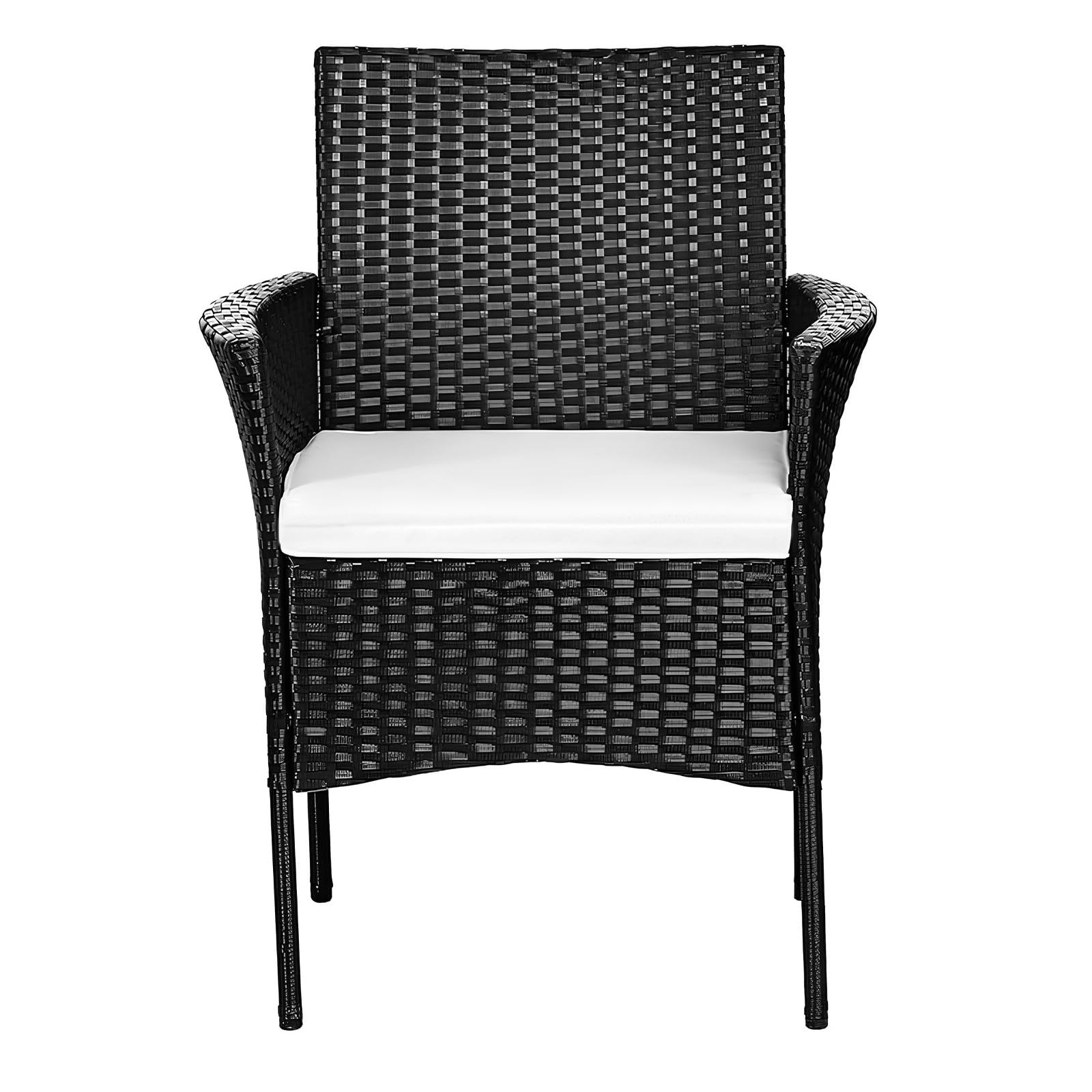 PARAMAISON Set di 4 Cuscini da Esterno per Salottino in Rattan, Sfoderabile Imbottito | 58x51x5cm Beige