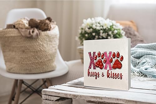 Miniatura 8 de KEUSPI Decoración de mesa de escritorio para el día de San Valentín, letrero de madera para el día de San Valentín, gnomos rosados, decoración