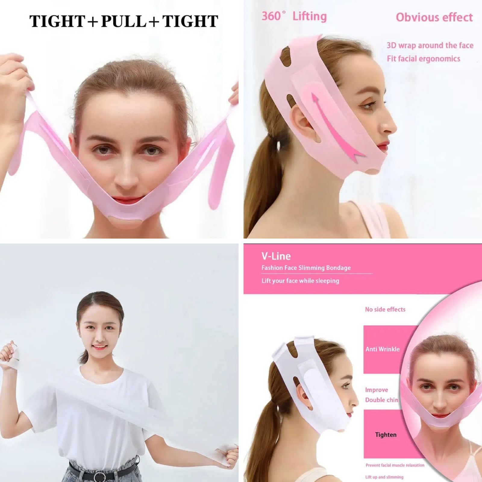 Swabs® Double Chin Lift Mask,Silicon V Line Lifting face lifting mask Double Chin Reducer for Women and Men Tightening Skin (pack of 1) 3