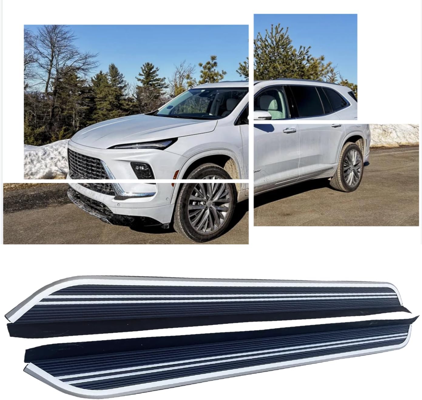 Running Boards SIide Steps Fit for Buick Enclave 2025+ Side Pedals Step Bars Black 2pcs (5)