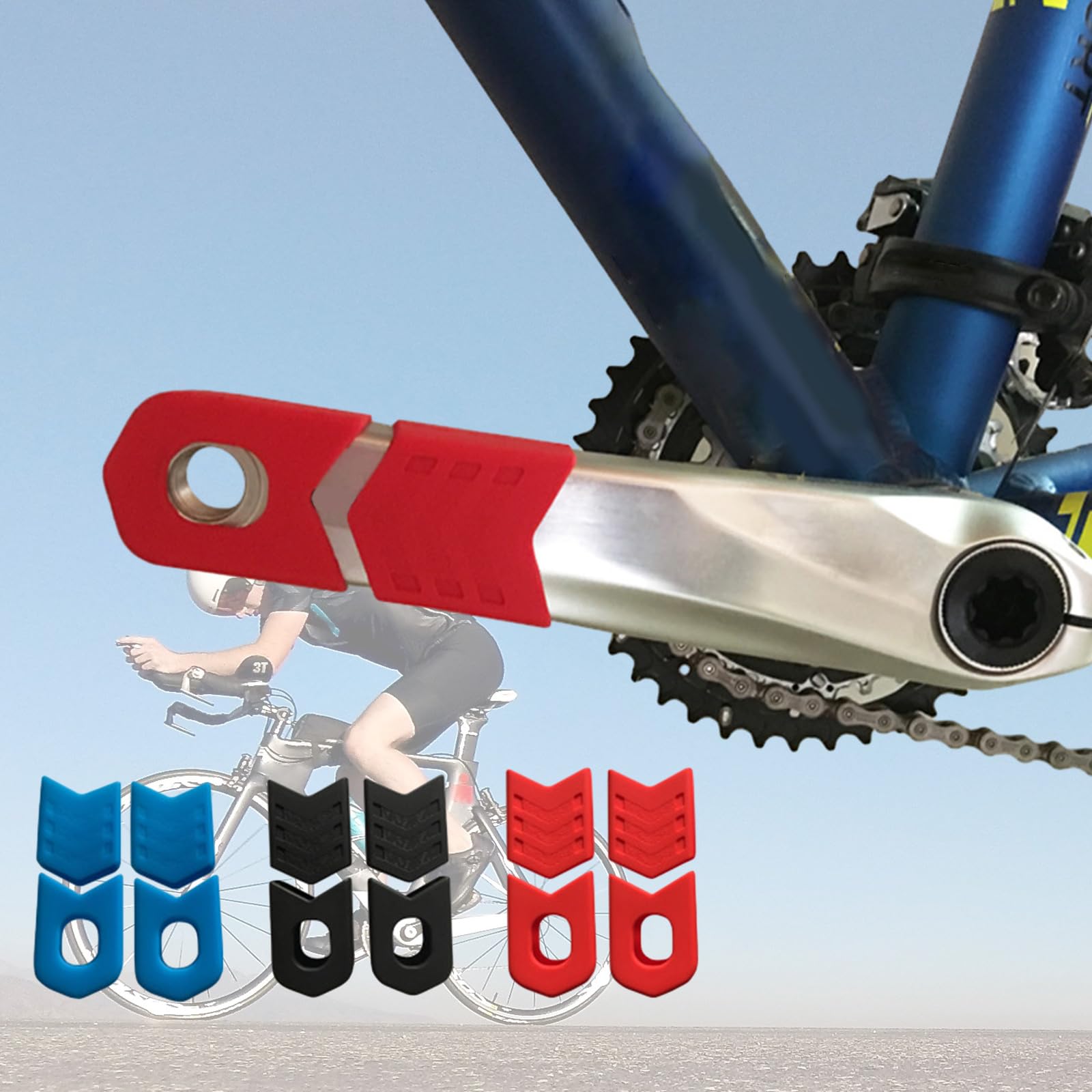 Protège-pédalier Vélo En Silicone - Lot De 2 Manchons Antidérapants - Protection Contre Les Chocs Et L'usure Pour VTT/ville