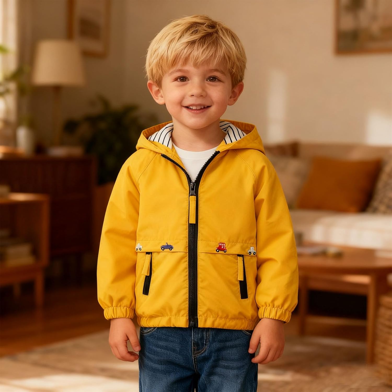 IBTOM CASTLE Toddler Baby Boys Girls Windbreaker Casual Outerwear Kids Lightweight Zip Hooded Jacket Dust Coat - Image 2