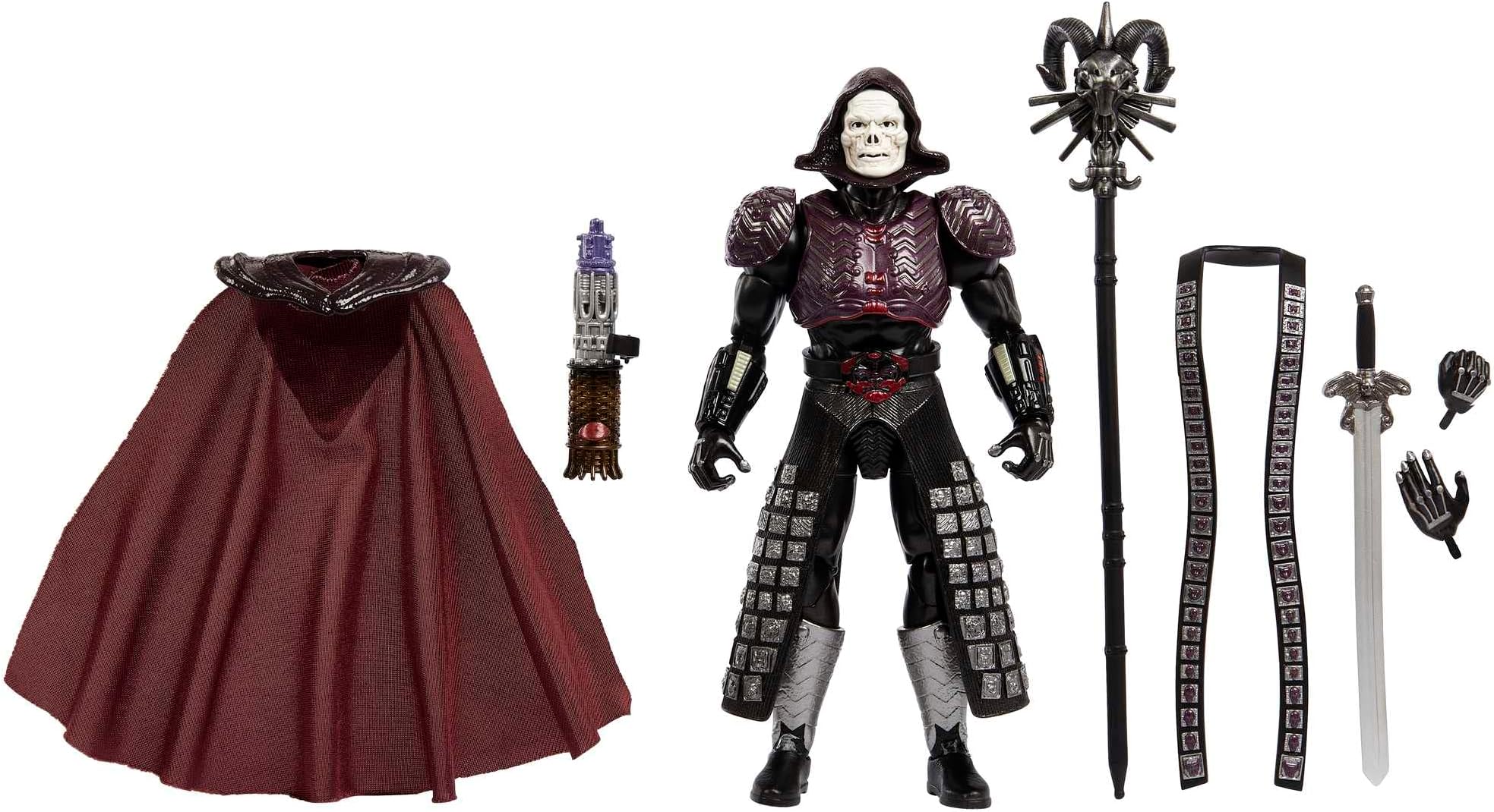 Masters of the Universe Masterverse Action Figure Skeletor Articulated Movie Collectible with Swappable Body Parts and Accessories, MOTU Toy, HLB56
