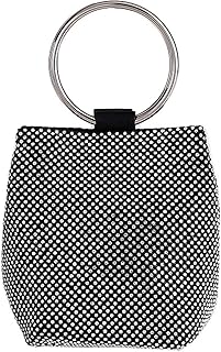 Pochette Donna Borse da Sera da Donna di Design di Crusca A Secchiello Borse da Donna con Borsa A Pochette con Manico