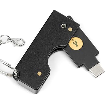 sciuU Metal Protective Case with Folding Twist Design Compatible with Yubico Security Key C NFC/YubiKey 5C NFC / 5C NFC FIPS USB-A - Scratch-Resistant & Lightweight Protective Cover Aluminium Alloy Case
