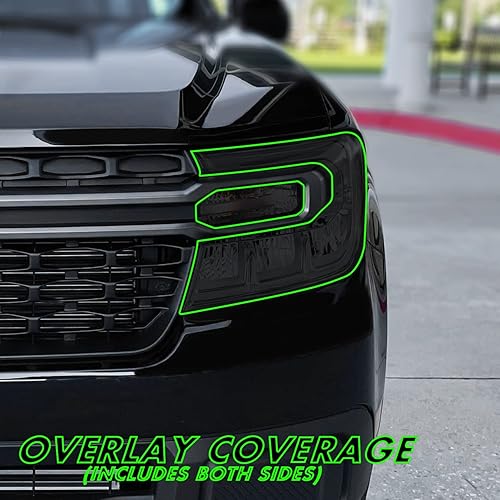 Miniatura 5 de SlickMod Tinte de humo de vinilo precortado para faros Ford Maverick 2022-2023 (2. señal de giro, 35% humo ligero)