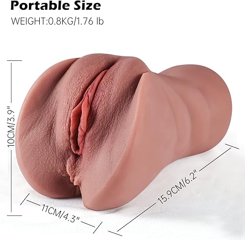 Miniatura 2 de Masturbador masculino realista de bolsillo para adultos, juguetes sexuales portátiles para hombres con vagina realista 3D y juguete sexual anal