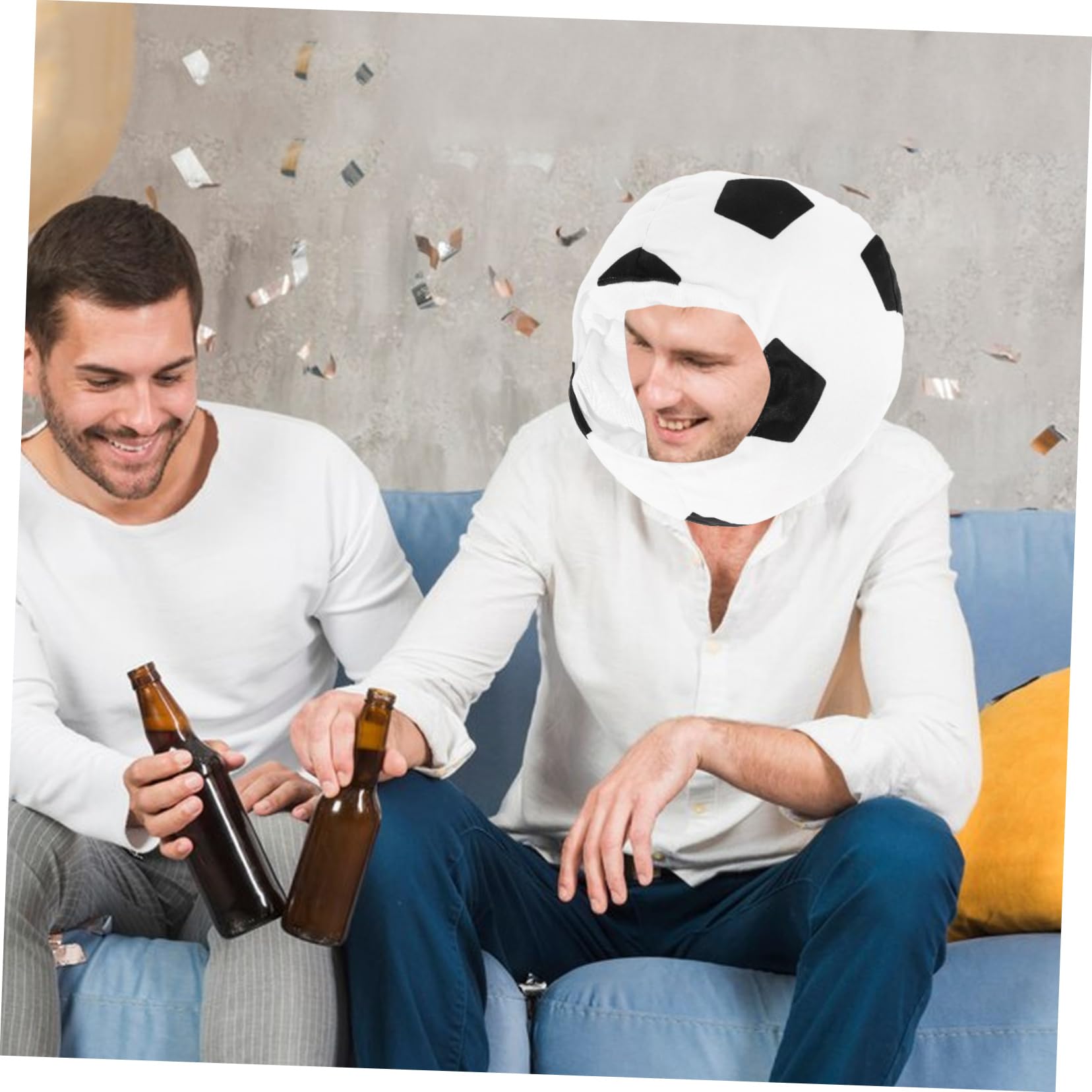 Holibanna Sombrero De Fútbol Divertido y Deportivo Para Fiestas Accesorio De Cabeza Para Animar Eventos Deportivos Protección y Cómoda Para Aficionados Al Fútbol