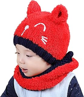 Momolaa Baby,Clothing,Baby Boys 0-24m,Accessories,Hats & Caps Toddler Winter Hat Baby Warm Hat Fleece Lined Girls Boys Kids Cartoon Deer Winter Hat Scarf Earflap Hood Skullss Caps Pumpkin Costume Hat Kids