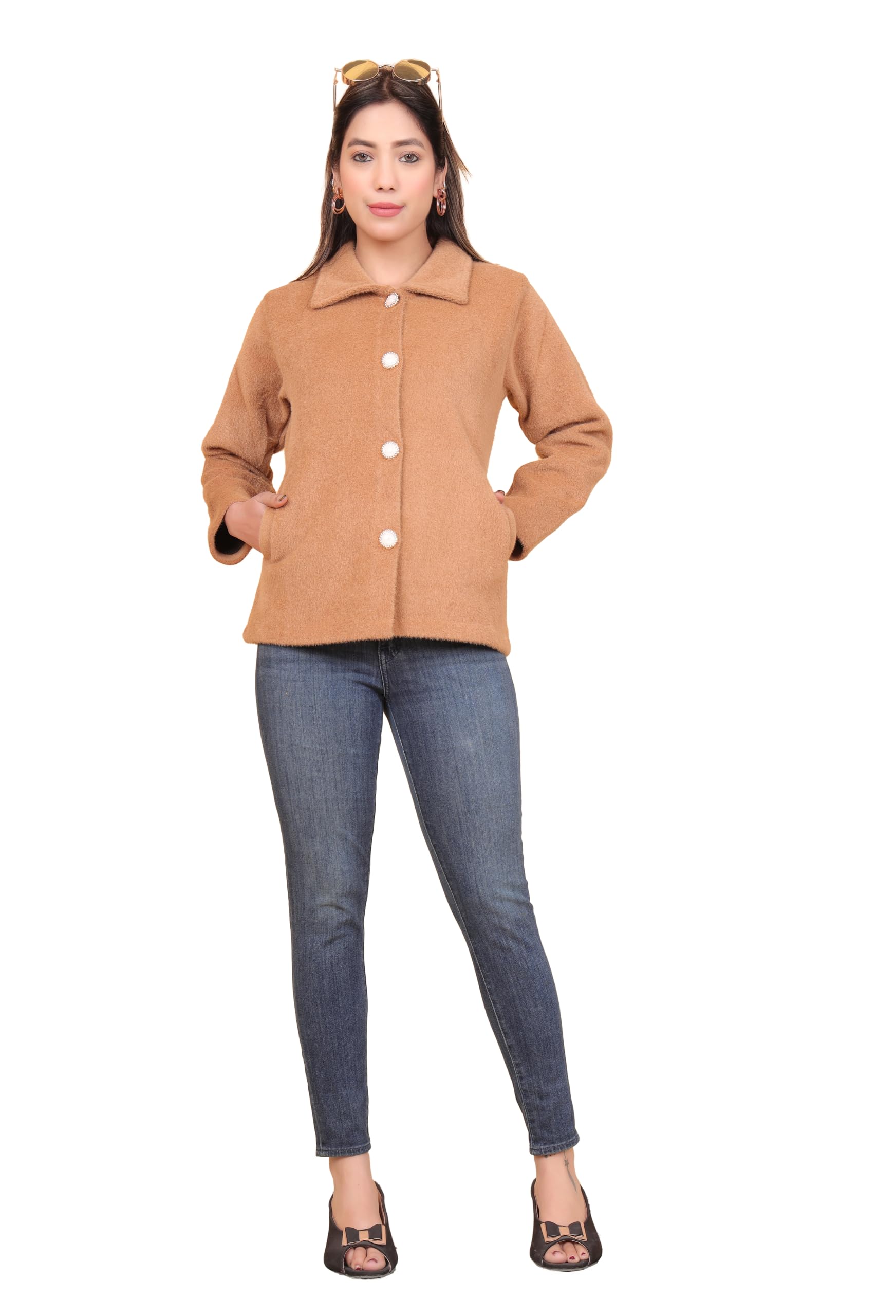 kti Coat For Women Winter Wear|Women Full Sleeve Soft Fabric Solid Design Coat For Women (Free Size)-picture-12