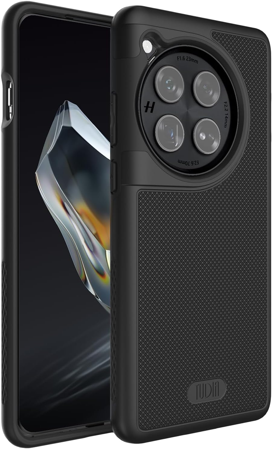 TUDIA Case for OnePlus 12 5G 2024 - MergeGrip Military Grade, Drop Tested, Dual Layer, Shockproof, Anti-Slip, Heavy Duty & Protector Cover Protective Phone Case - Matte Black