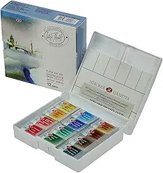 Aquarela Profissional Nevskaya Palitra White Nights Pastilha 12 Cores Plein Air Set 2,5ml