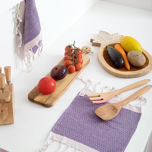 Miniatura 41 de Smyrna Turkish Cotton- Paquete de 6 paños de cocina de 100% algodón natural, 12x12 pulgadas, lavables a máquina, ultra suaves, absorbentes, Beige