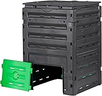 Vista 6 de Contenedor de compost de jardín de 120 galones (450L) sin BPA, fácil de montar, aireando caja de compost al aire libre para una rápida creación