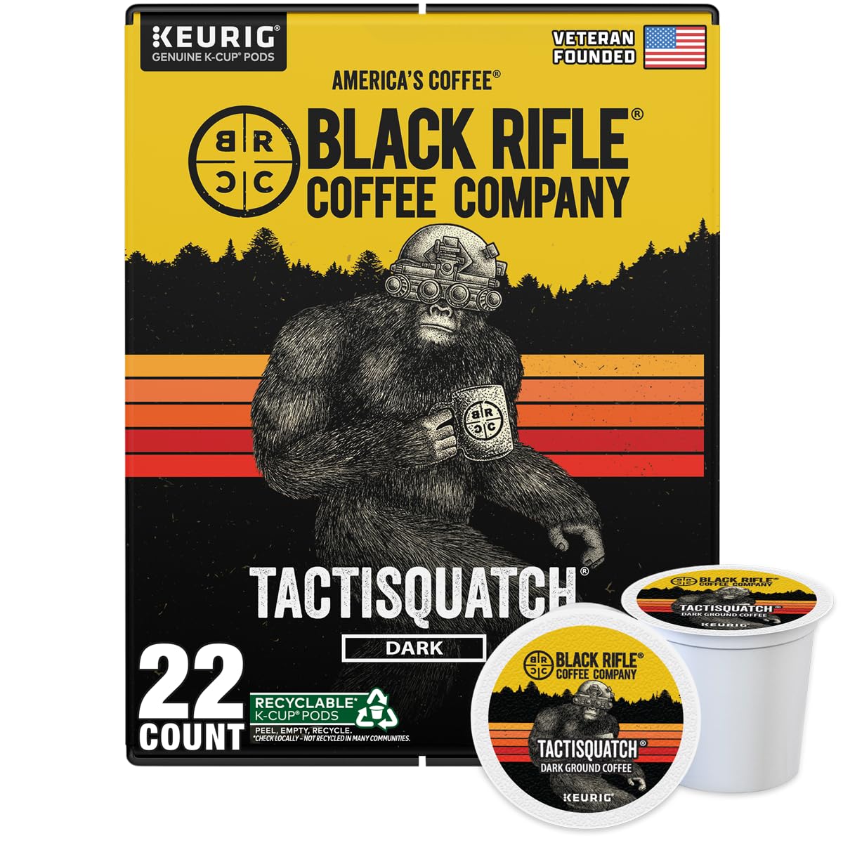 Amazon.com: Black Rifle Coffee Company Tactisquatch Dark Roast K