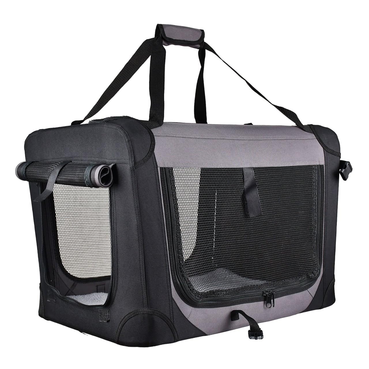 Trendline Tiertransportbox 70 x 52 x 52 cm schwarz-grau Transportboxen & -Taschen