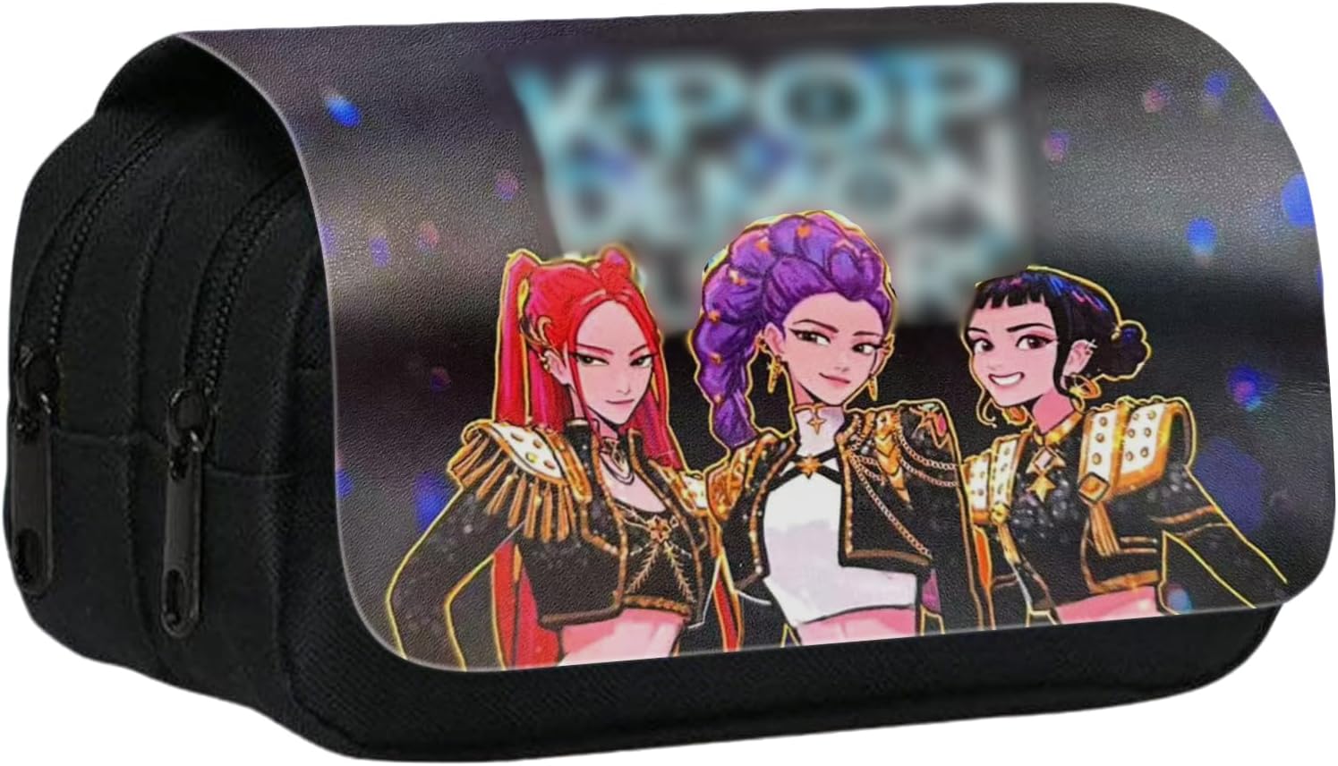 LYNBLY Pencil Case with Zip, 3 Compartments Pencil Cases, Large Capacity Pencil Case for Children, Students, School, Cute Office