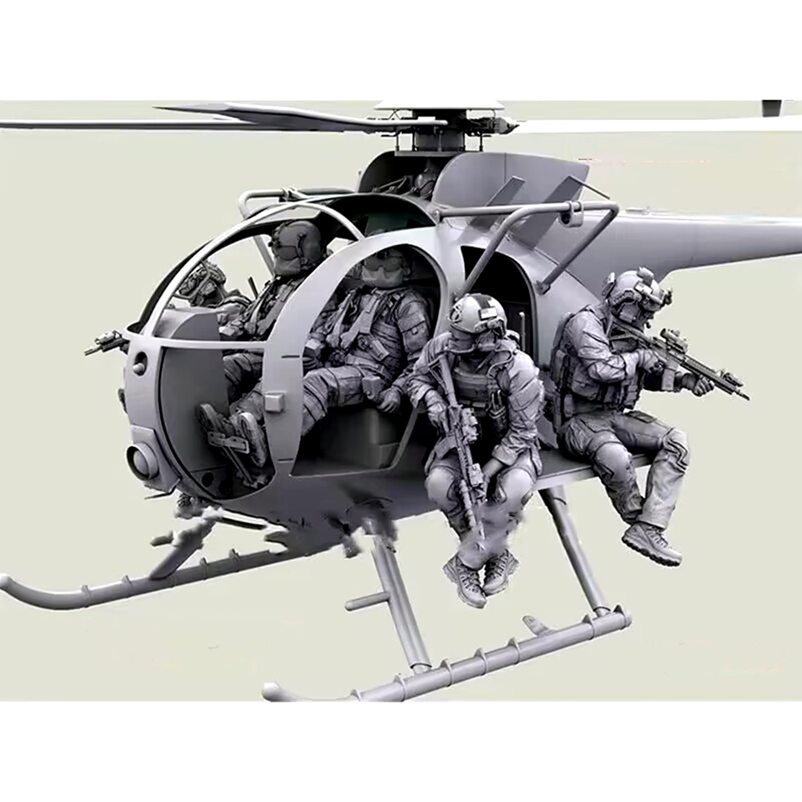 1/35 Harz Modellbausatz US Hubschrauberpilot Soldat unbemalt unmontiert (6 Personen ohne Fluggerät) //i8Oa4q1