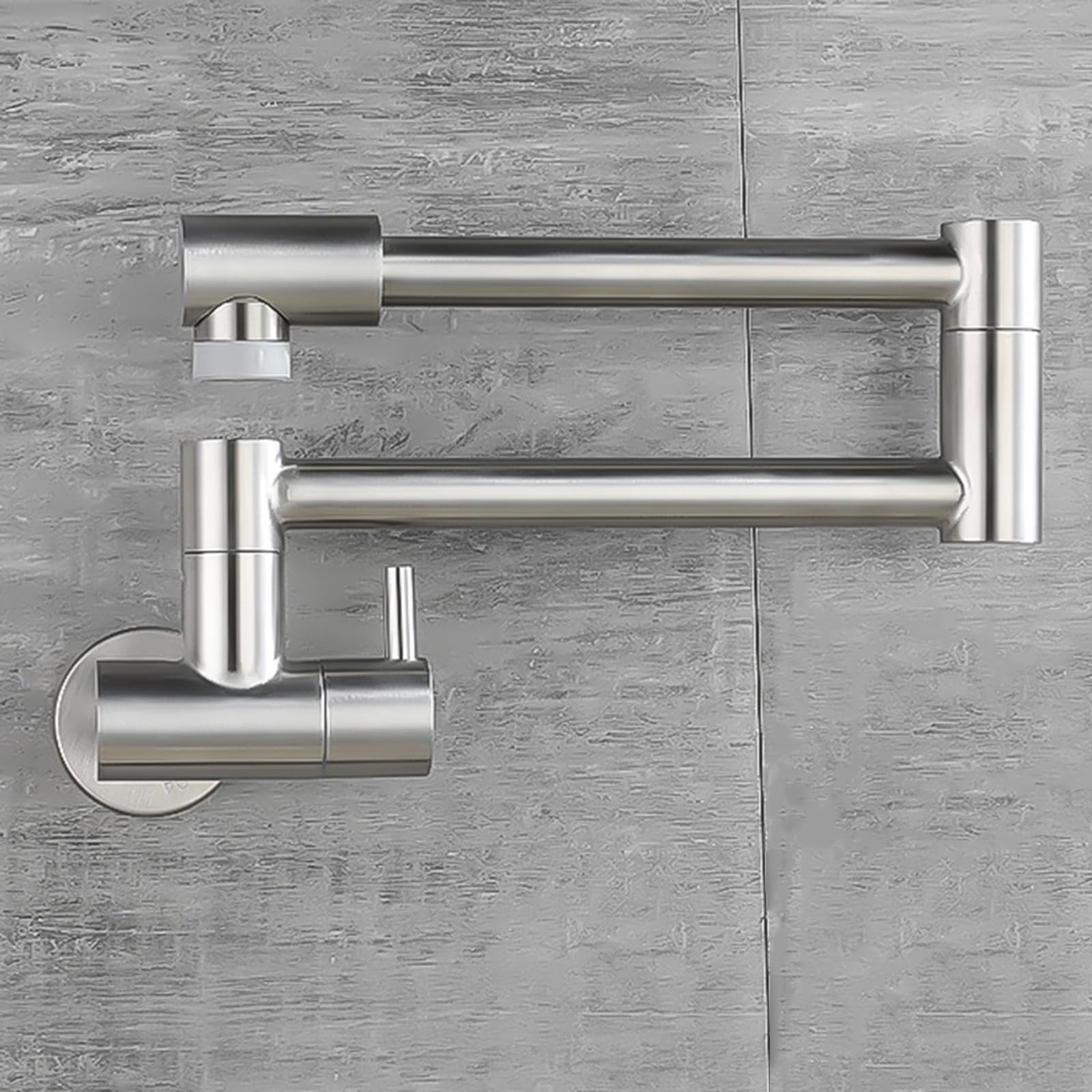 ZQFHSX Kitchen Faucet Wall Mounted Cold Water Swivel Single Handle Brass Taps for Sink - 2 Modes