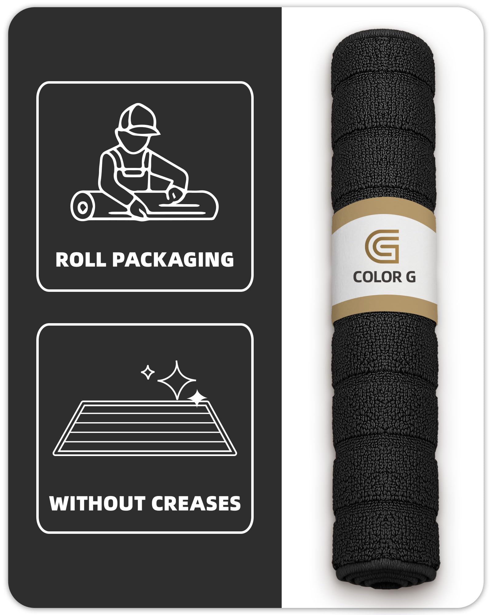 COLOR&GEOMETRY Tappeto Cucina Antiscivolo Lavabile, Tappeti Cucina Moderni, Assorbente Passatoia Cucina, Tappeto Runner Adatto Per Sala Da Pranzo, Cucina, Soggiorno (43.5x200cm, Nero)