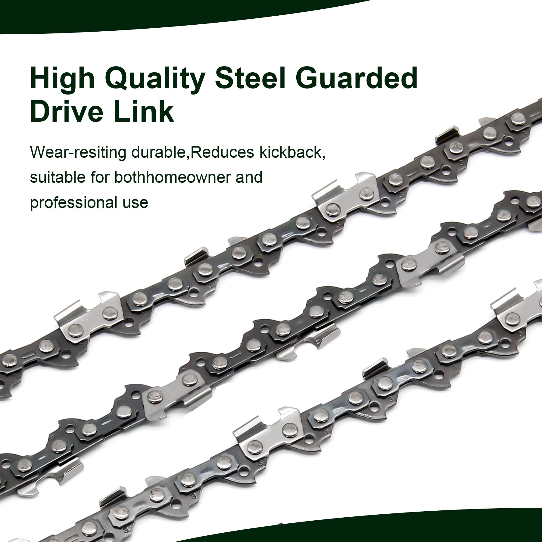 Saw Chain 3-Pack 20" Chains - .325 Pitch .058 Gauge 76DL For Blue Max ...