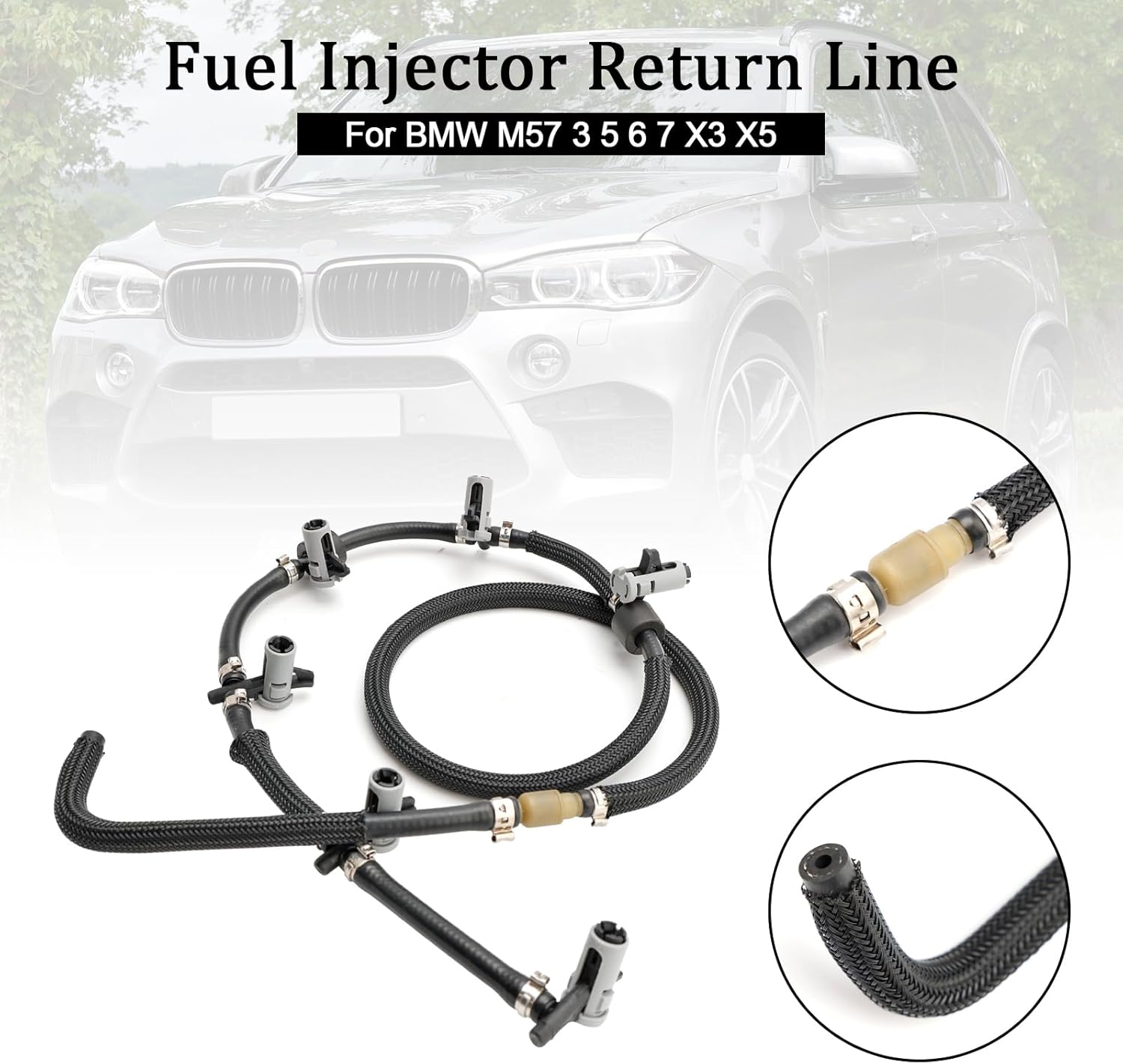Fuel Return Line Hose Pipe Injector Hose Leak Line Fit For BMW 3 5 6 7 X2 X3 X5 X6 13537792870, 13537799869, 13537799962