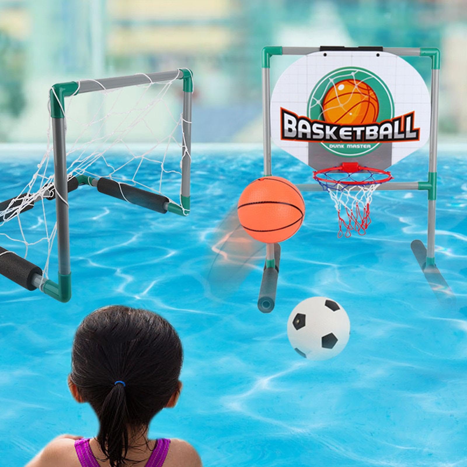 TRENDIVIBE Pool Football Goal Portable Swimming Pool Float Toys for Beach Party Outdoor Single-image-7